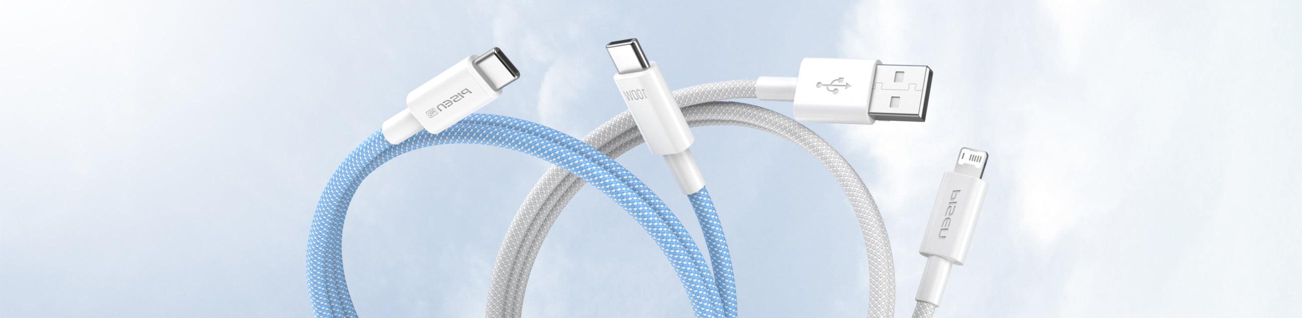 USB-A to USB-C / Lightning / Micro USB