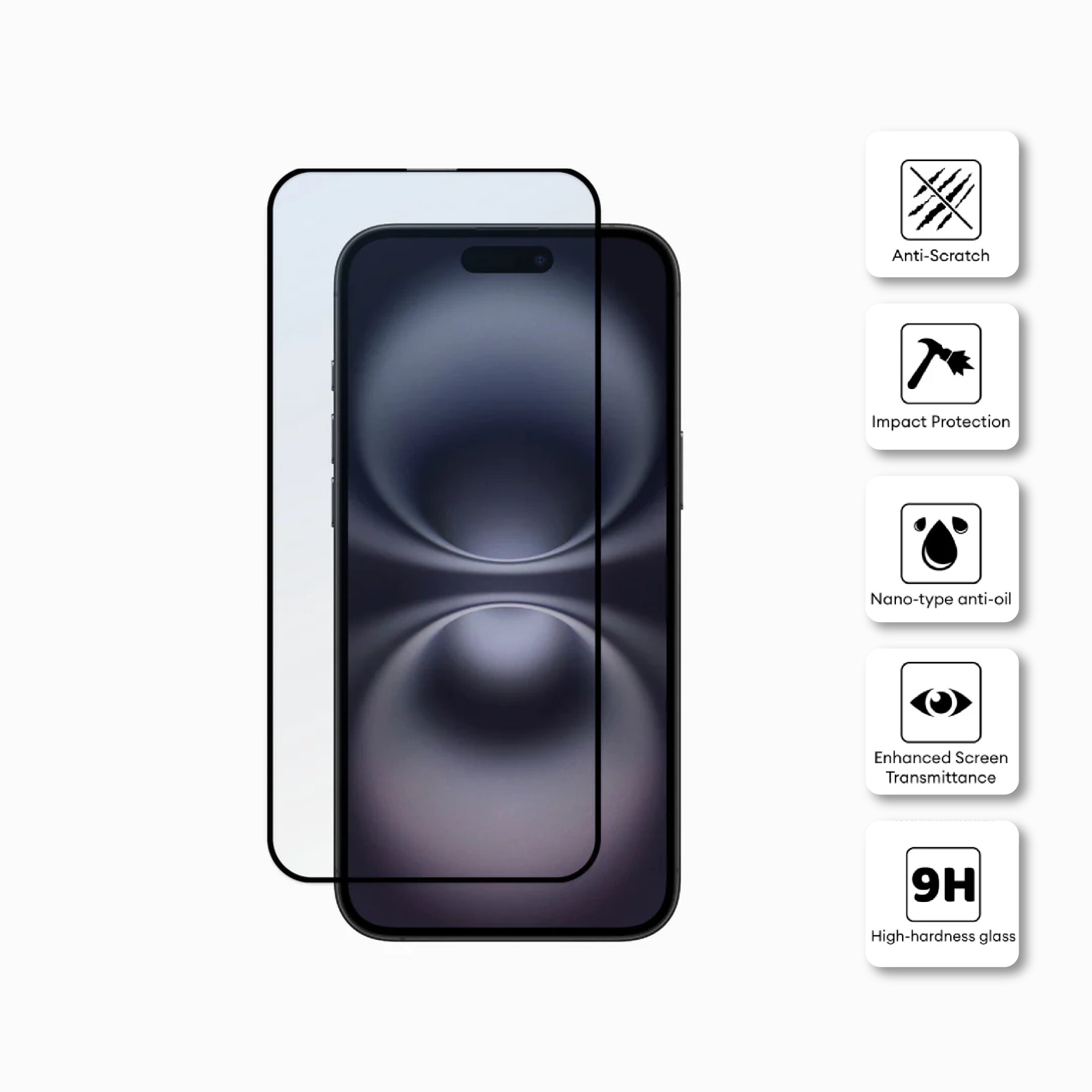 Pisen Tempered Glass Screen Protector for iPhone 16 Plus MRE-TM86-I16 Plus