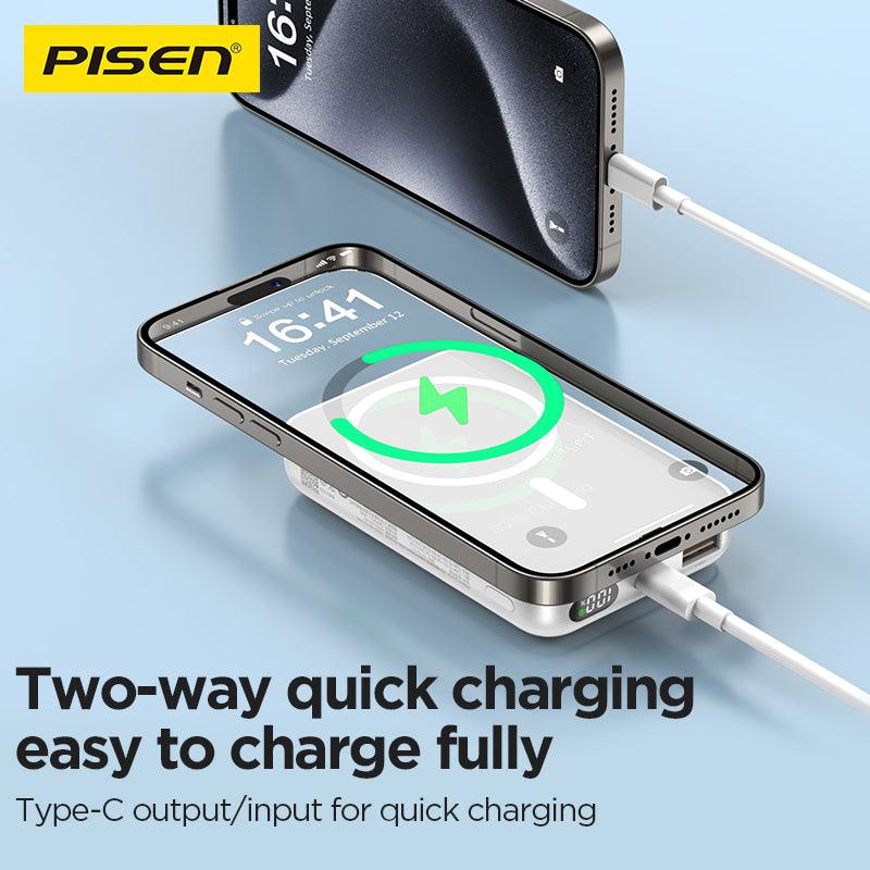 PISEN PowerMag แบตสำรองแม่เหล็ก 20W 10000mAh TP-D111