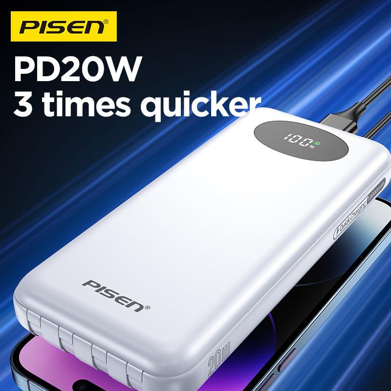 PISEN Quick 20W พาวเวอร์แบงค์ 4 สาย 10000mAh TS-D342