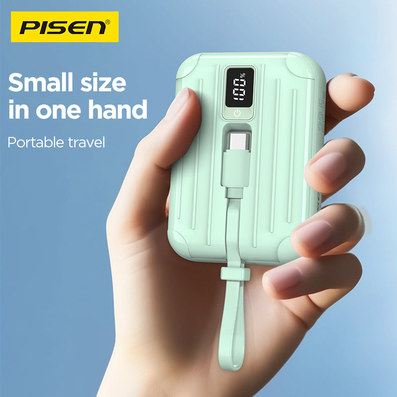 PISEN Power Tiny 22.5W 10000mAh With Dual Cable Power Bank TS-D326