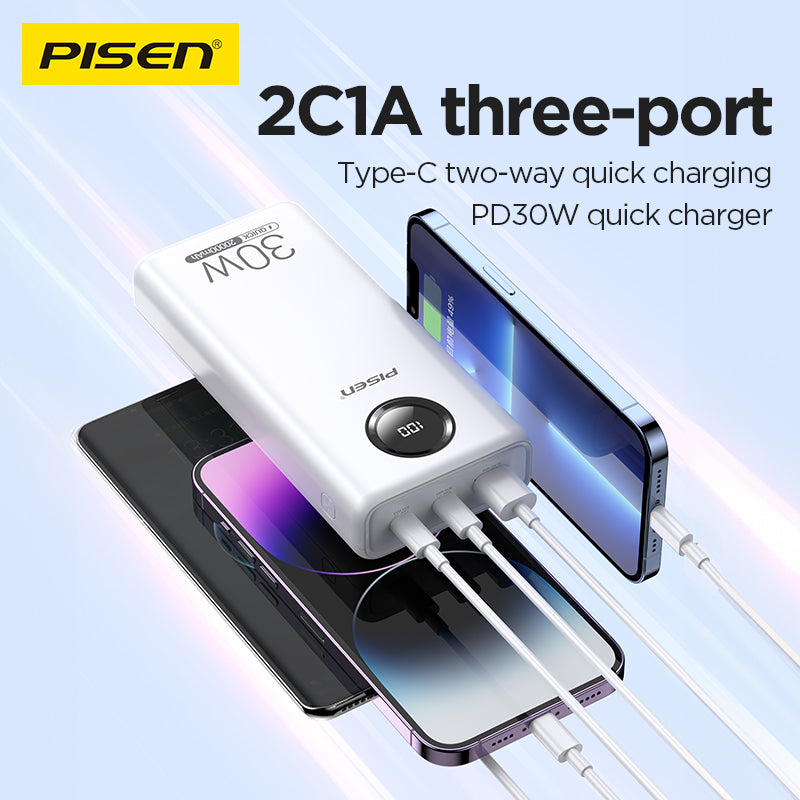 PISEN QUICK 30W Quick charging 20000mAh power bank TS-D337