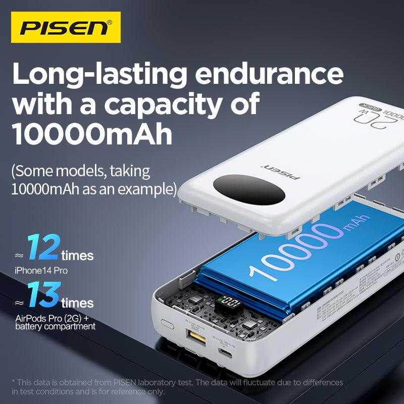 PISEN Quick 20W พาวเวอร์แบงค์ 4 สาย 10000mAh TS-D342