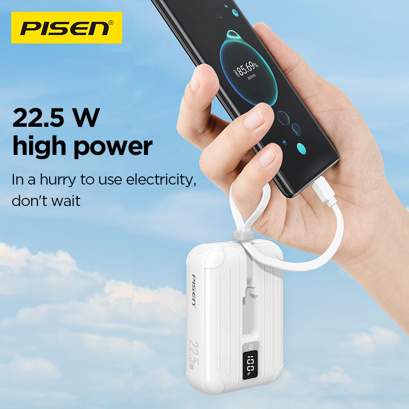 PISEN Power Tiny 22.5W 10000mAh With Dual Cable Power Bank TS-D326