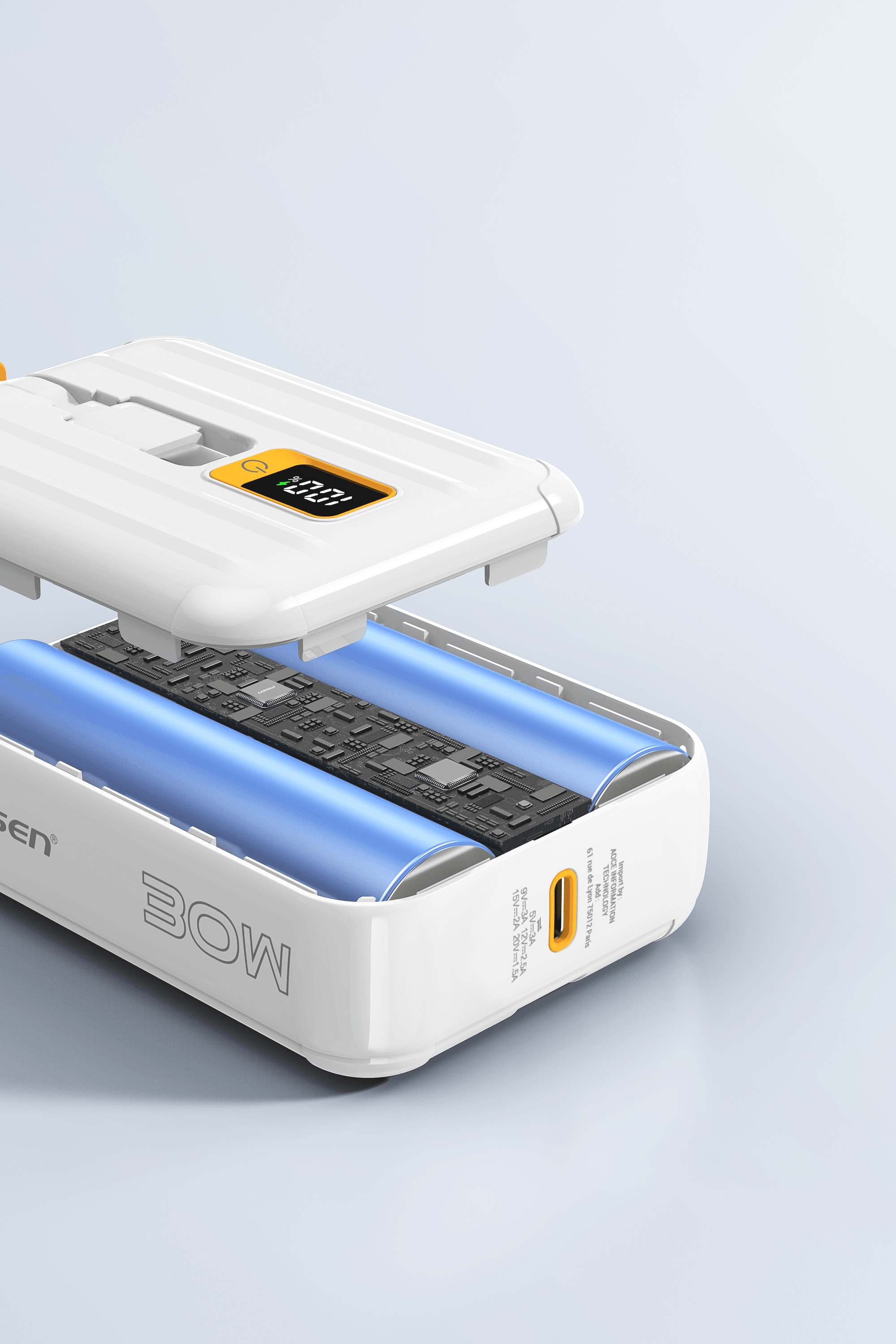 PISEN Power Tiny 30W 10000mAh With Dual Cable Power Bank TS-D364