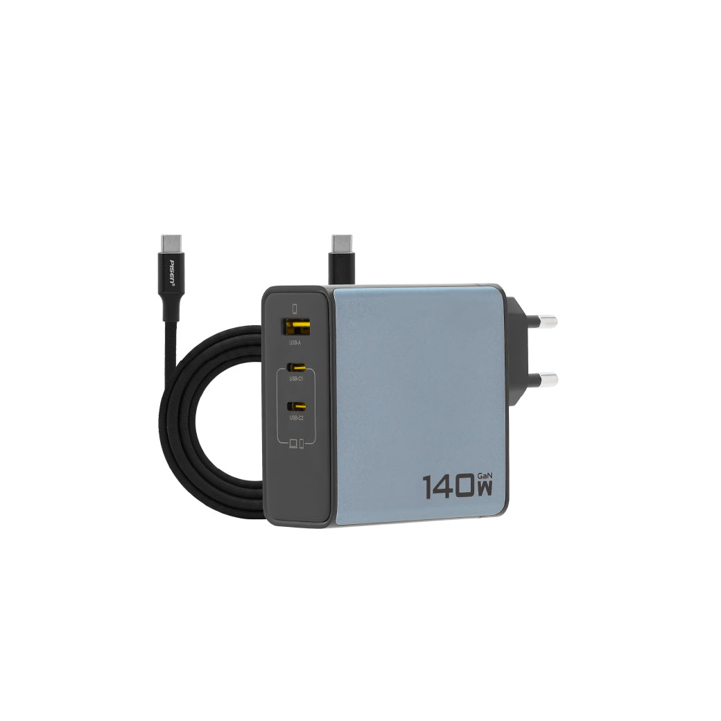 PISEN BOLT Lite 140W 2C1A GaN Fast Charger Set Grey TP-C68