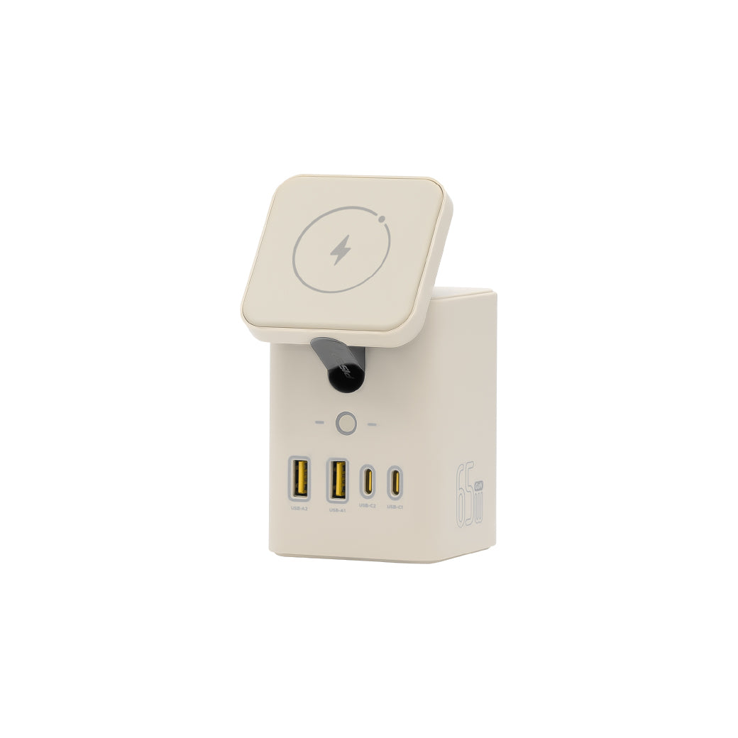 PISEN 65W GaN Desktop MagStation Changer Light-pink TS-C193