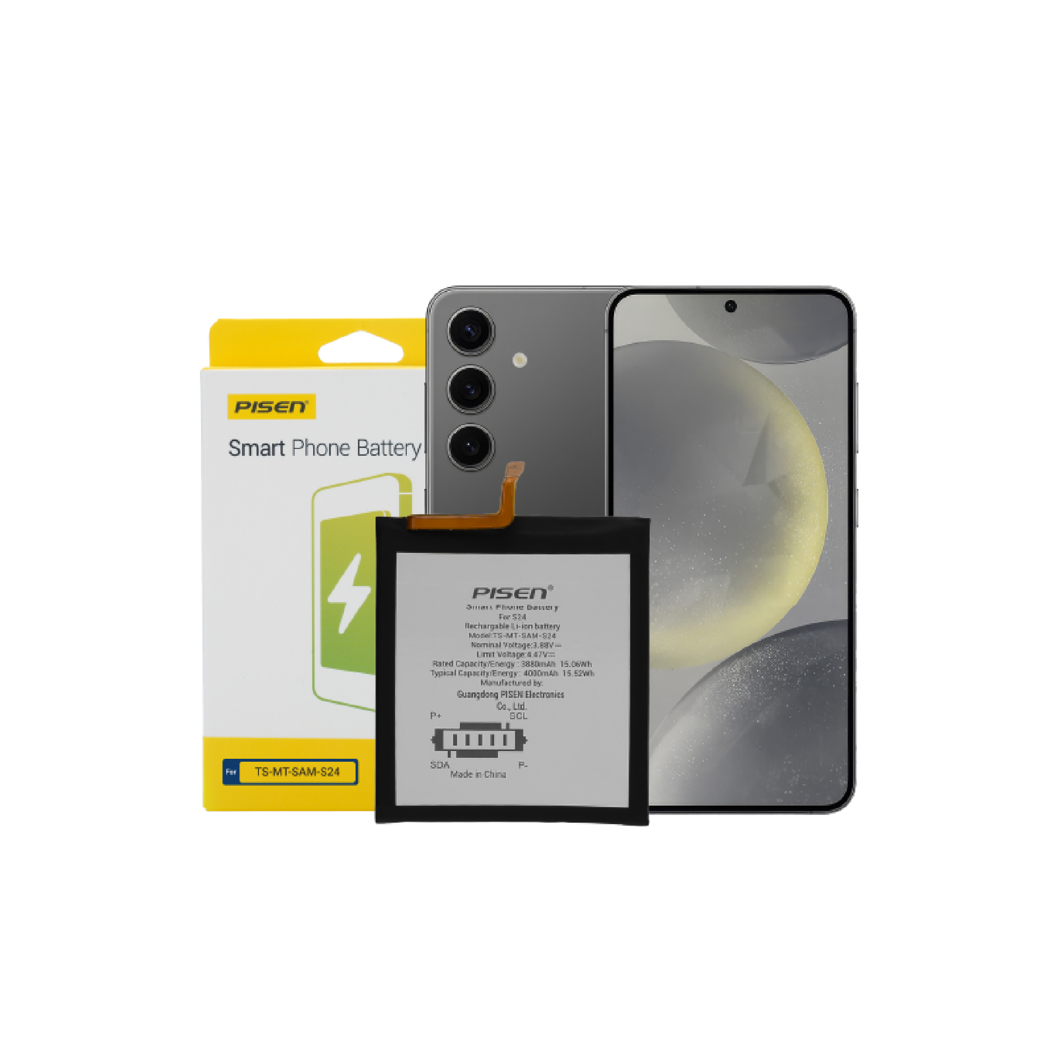 PISEN Smart Phone Battery for Samsung Galaxy S24 TS-MT-SAM-S24