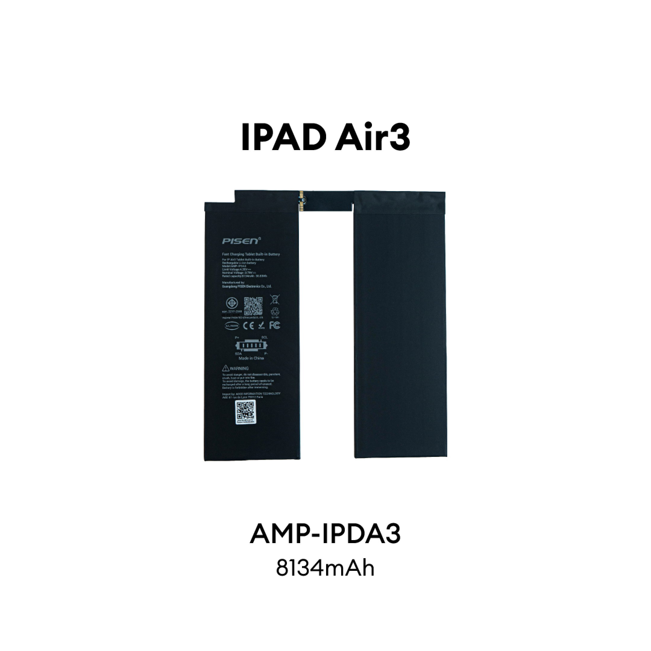 PISEN Fast Charging Tablet Built-in Battery IPad Air3 AMP-IPDA3