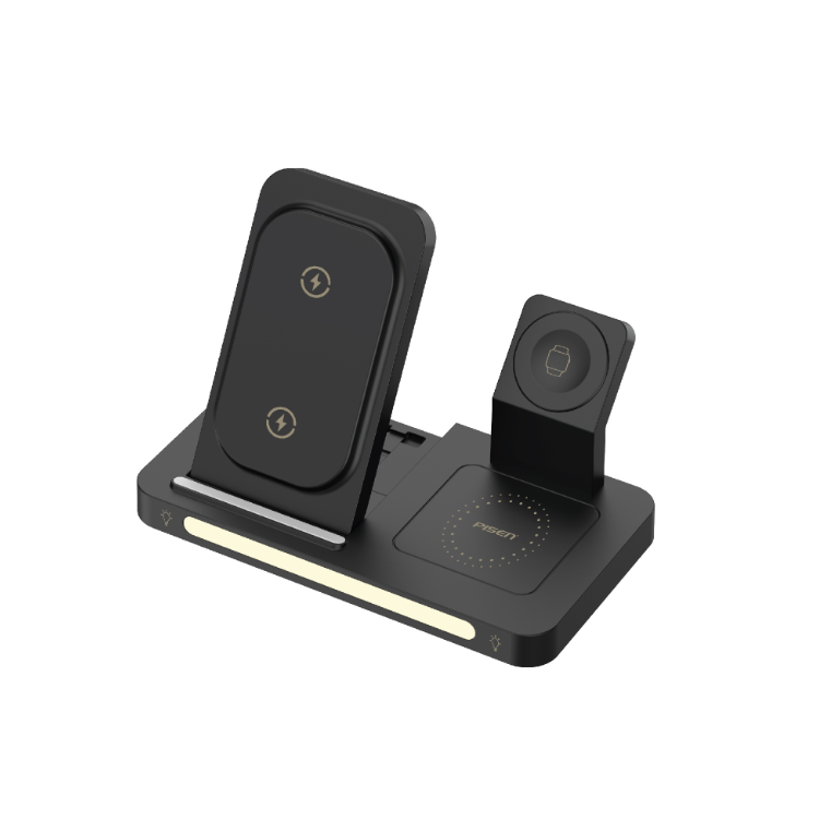 PISEN Multifunctional foldable wireless charging station (night light ver) XY-C56
