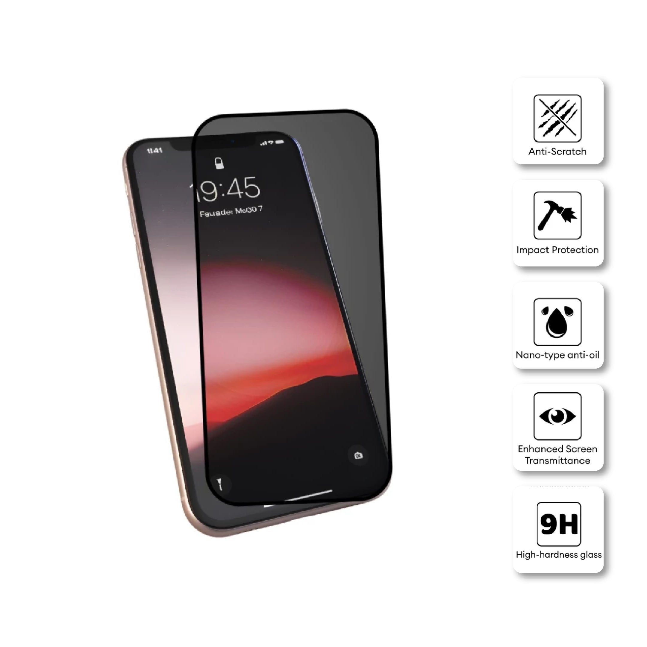 Pisen Tempered Glass Screen Protector for iPhone 12/12Pro MRE-TM86-12/I12 Pro