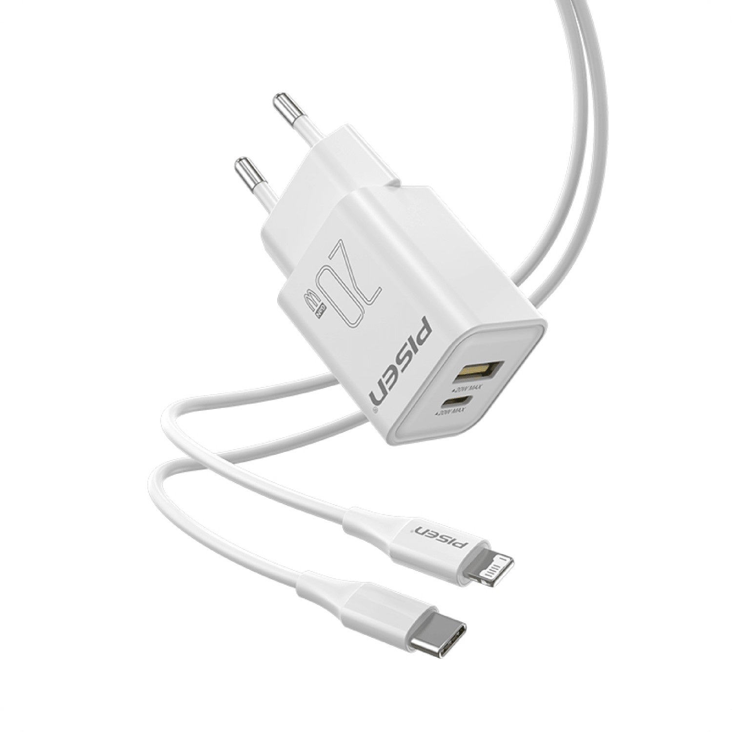 PISEN 1A+1C PD20W GaN portable fast charger TP-C50