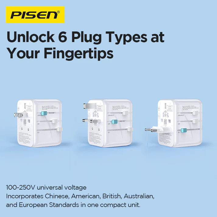 PISEN-Global Travel 35W 5-Port GaN Fast Charger TP-C110