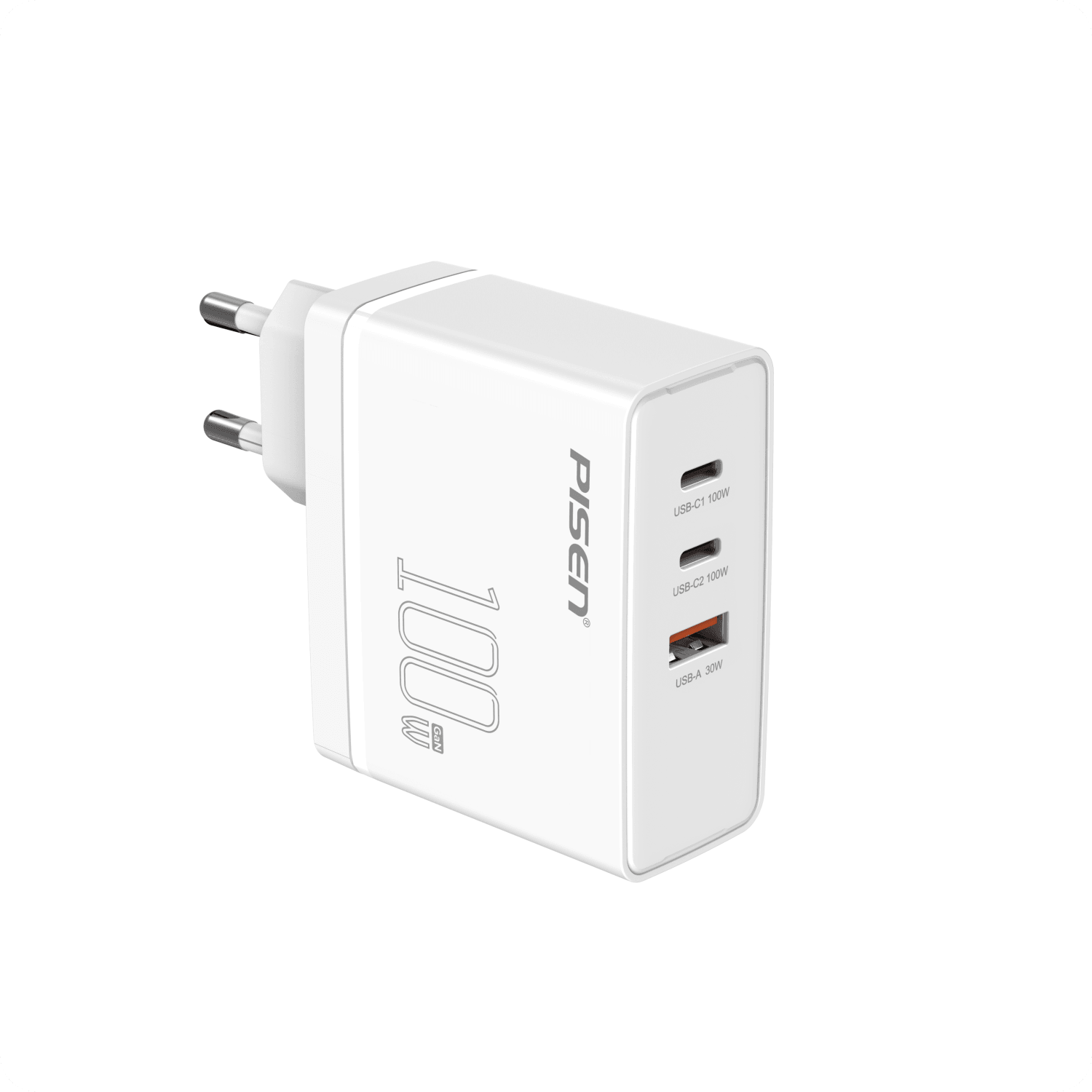 PISEN Pro GaN 2 USB-C+USB-A 100W Fast Wall Charger TP-C46