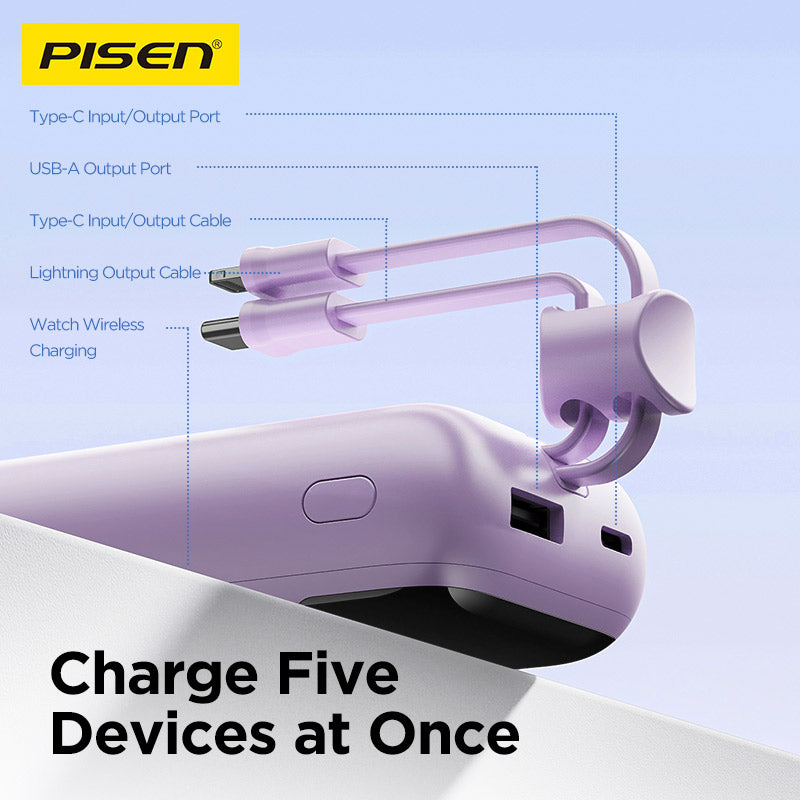 PISEN QUICK 22.5W พาวเวอร์สติ๊ก 10000mAh TP-D104