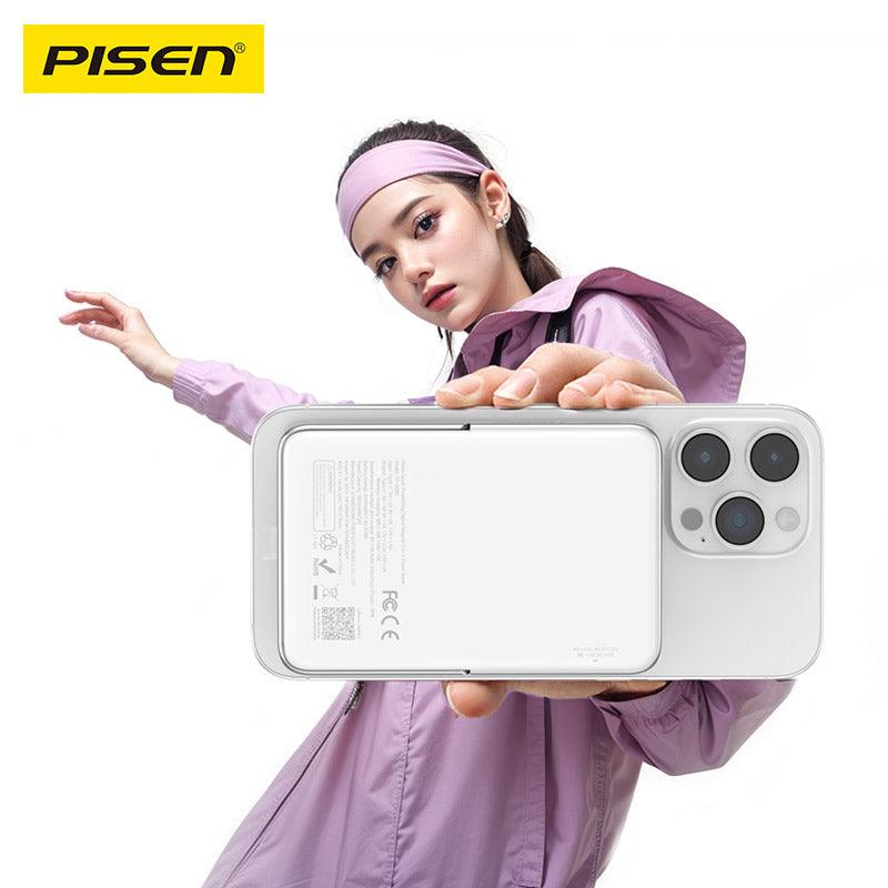 PISEN PowerMag พาวเวอร์แบงค์ 2 in 1 ดิจิตอลแม่เหล็ก TP-D080