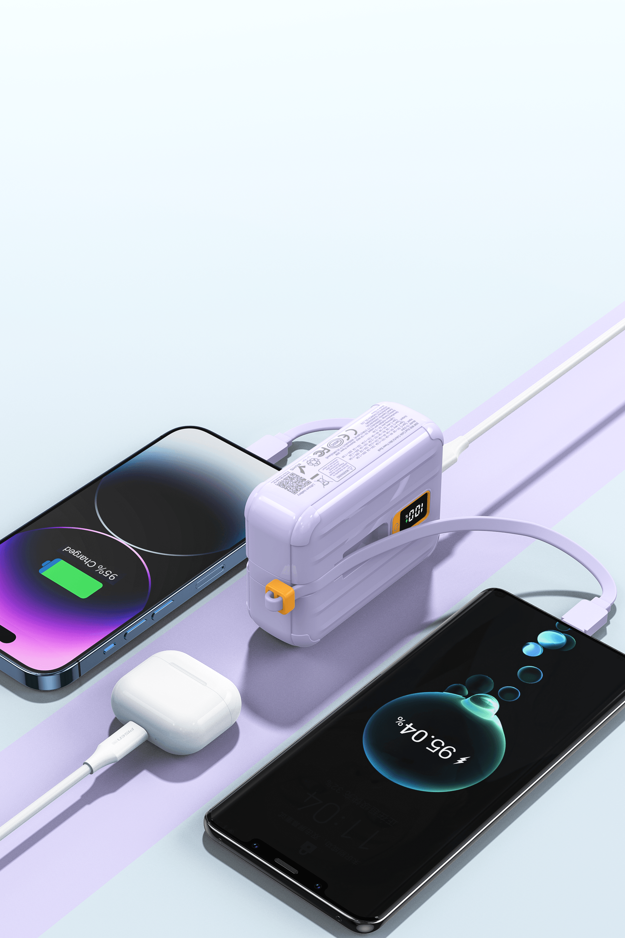 PISEN Power Tiny 30W 10000mAh With Dual Cable Power Bank TS-D364