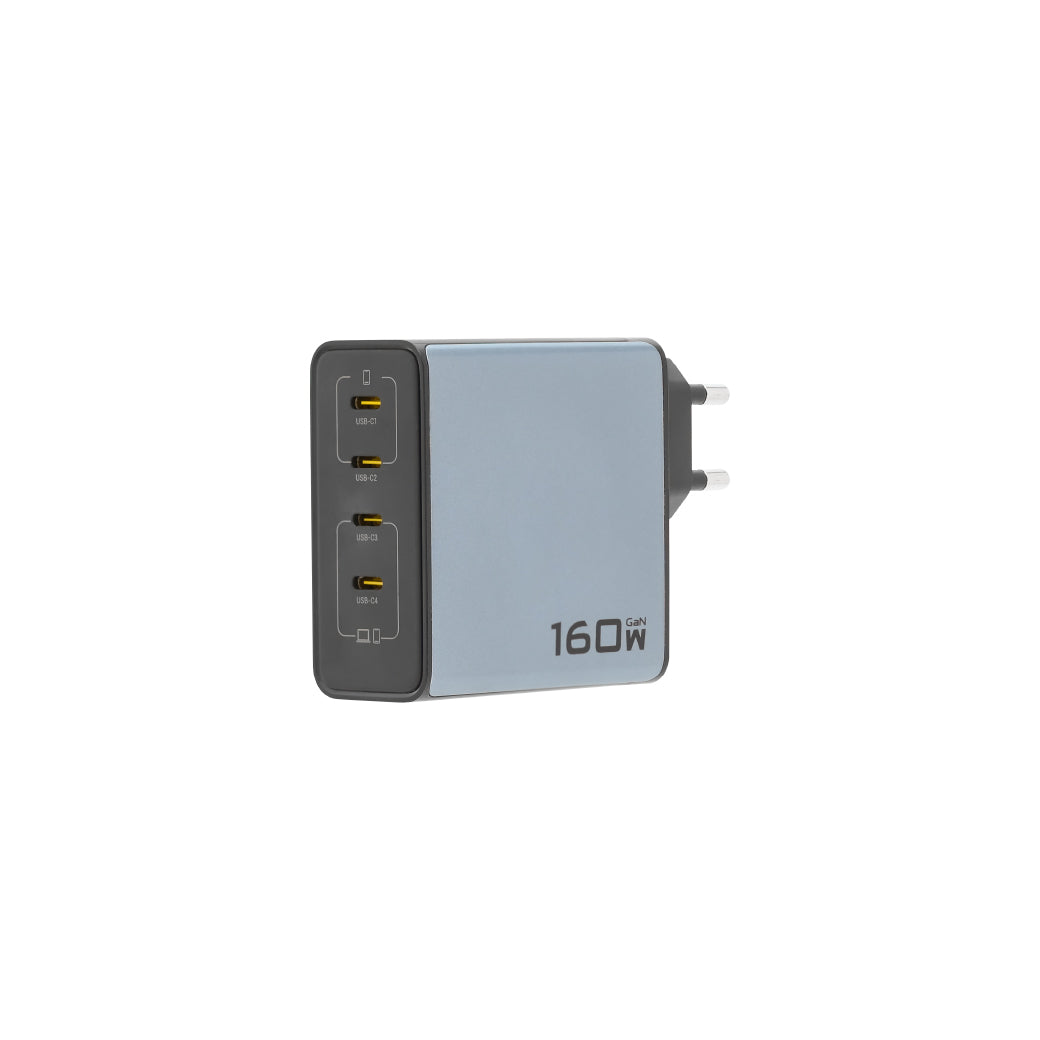 PISEN BOLT Lite 160W 4C Port GaN Fast Charger Set Grey TP-C81