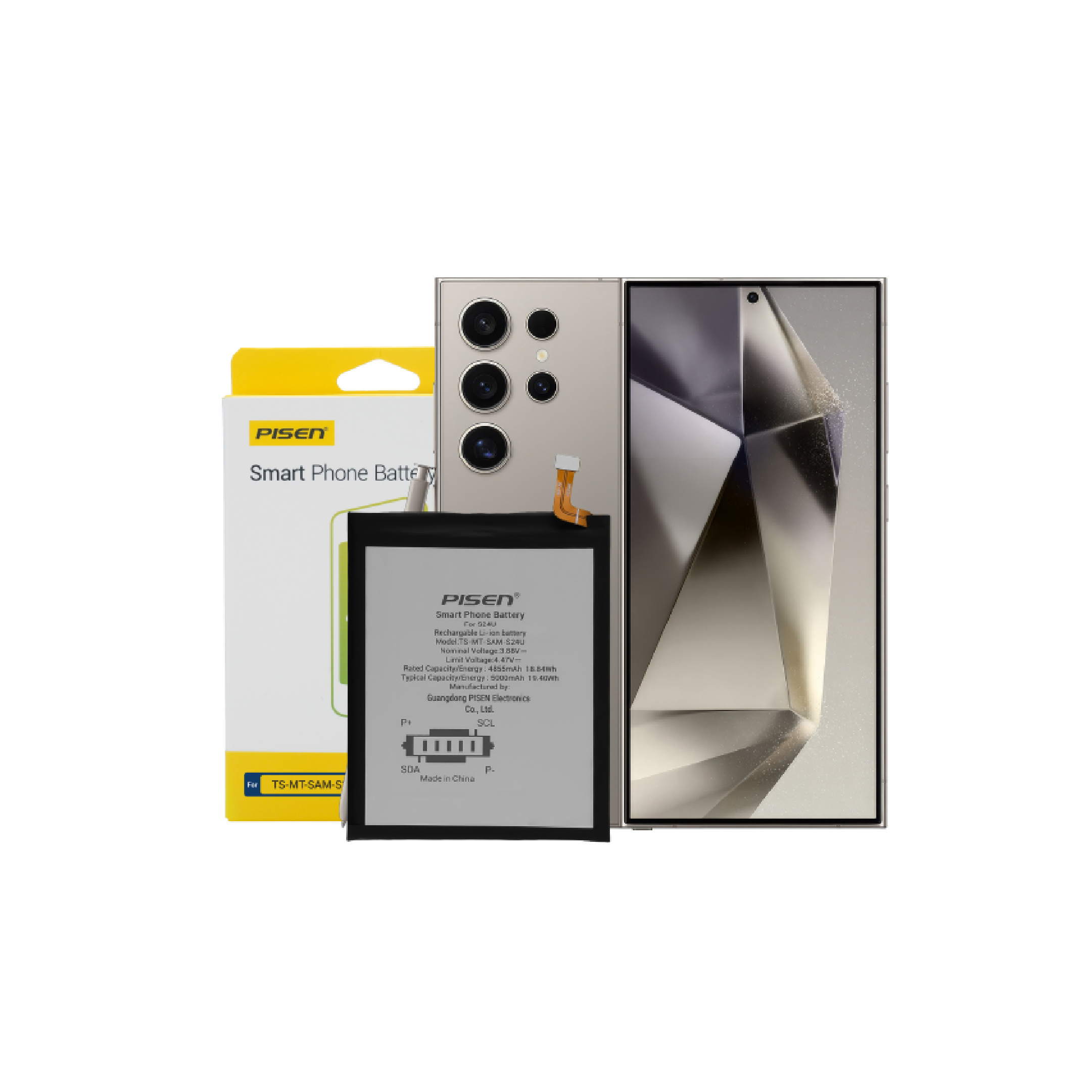 ￼PISEN Smart Phone Battery for Samsung Galaxy S24 Ultra TS-MT-SAM-S24U