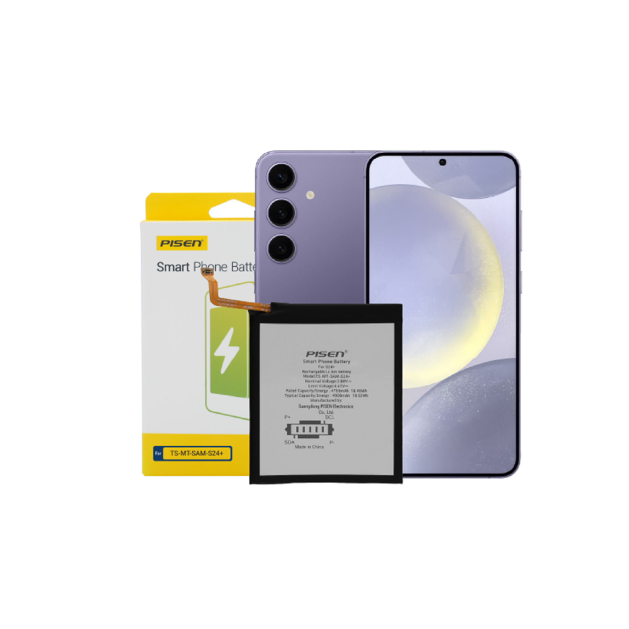 ￼PISEN Smart Phone Battery for Samsung Galaxy S24 Plus TS-MT-SAM-S24+