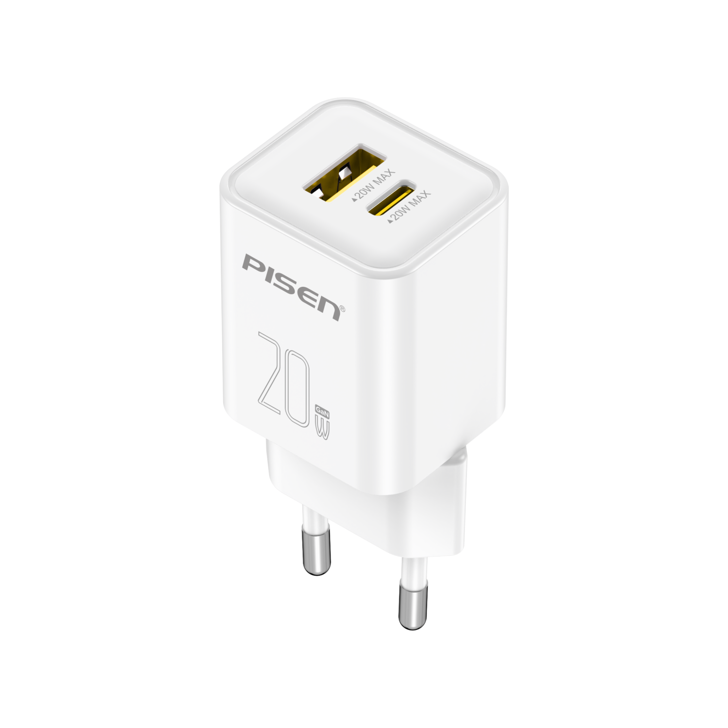 PISEN เครื่องชาร์จเร็วแบบพกพา 1A+1C PD20W GaN TP-C50