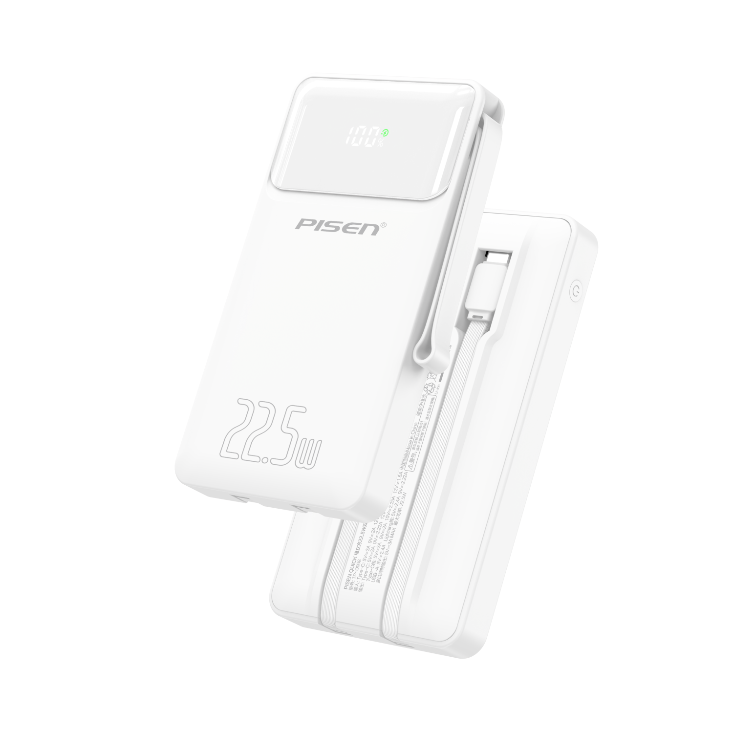 PISEN QUICK 22.5W พาวเวอร์สแควร์ 10000mAh TP-D067